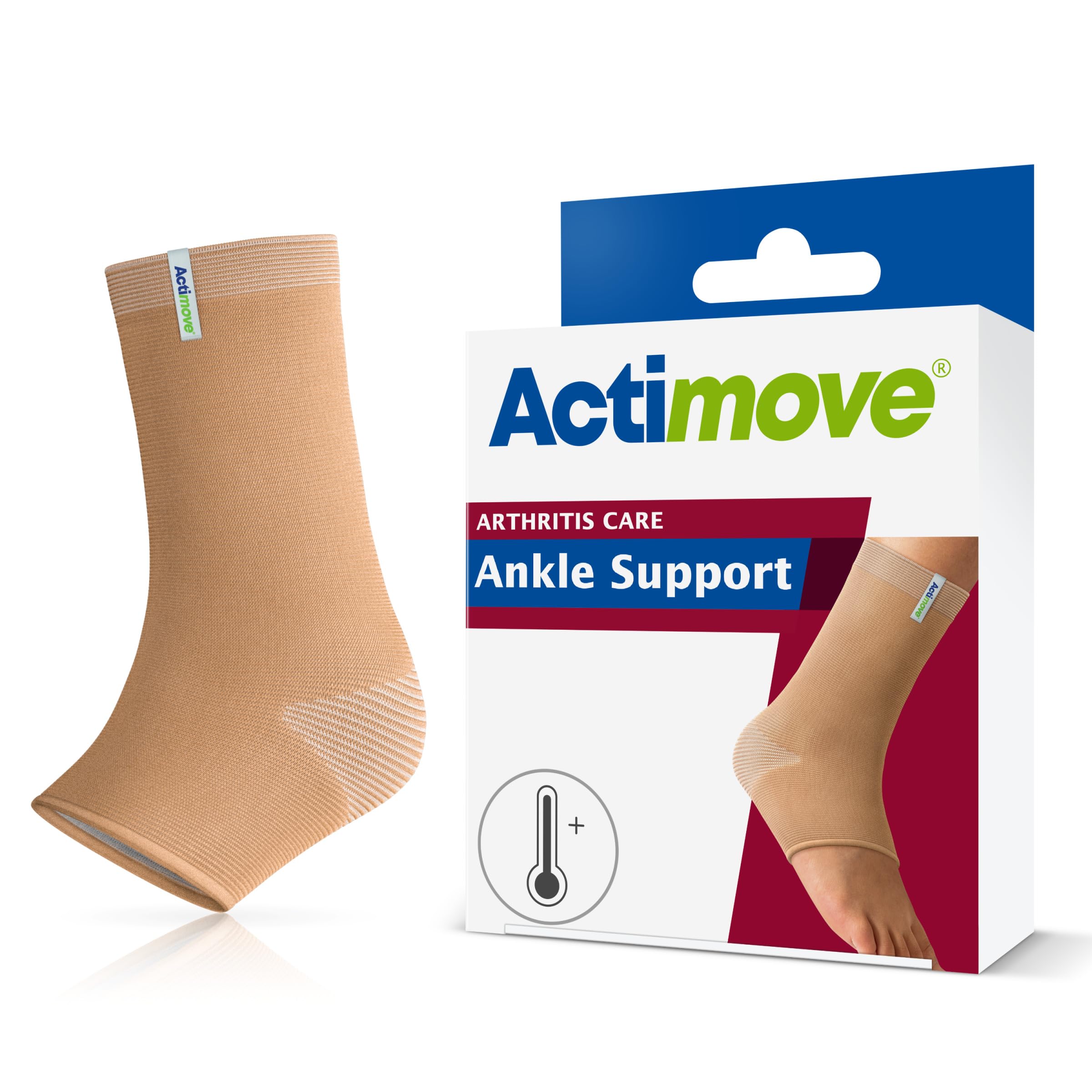 Actimove Tobillera para artritis, talla XL, color beige
