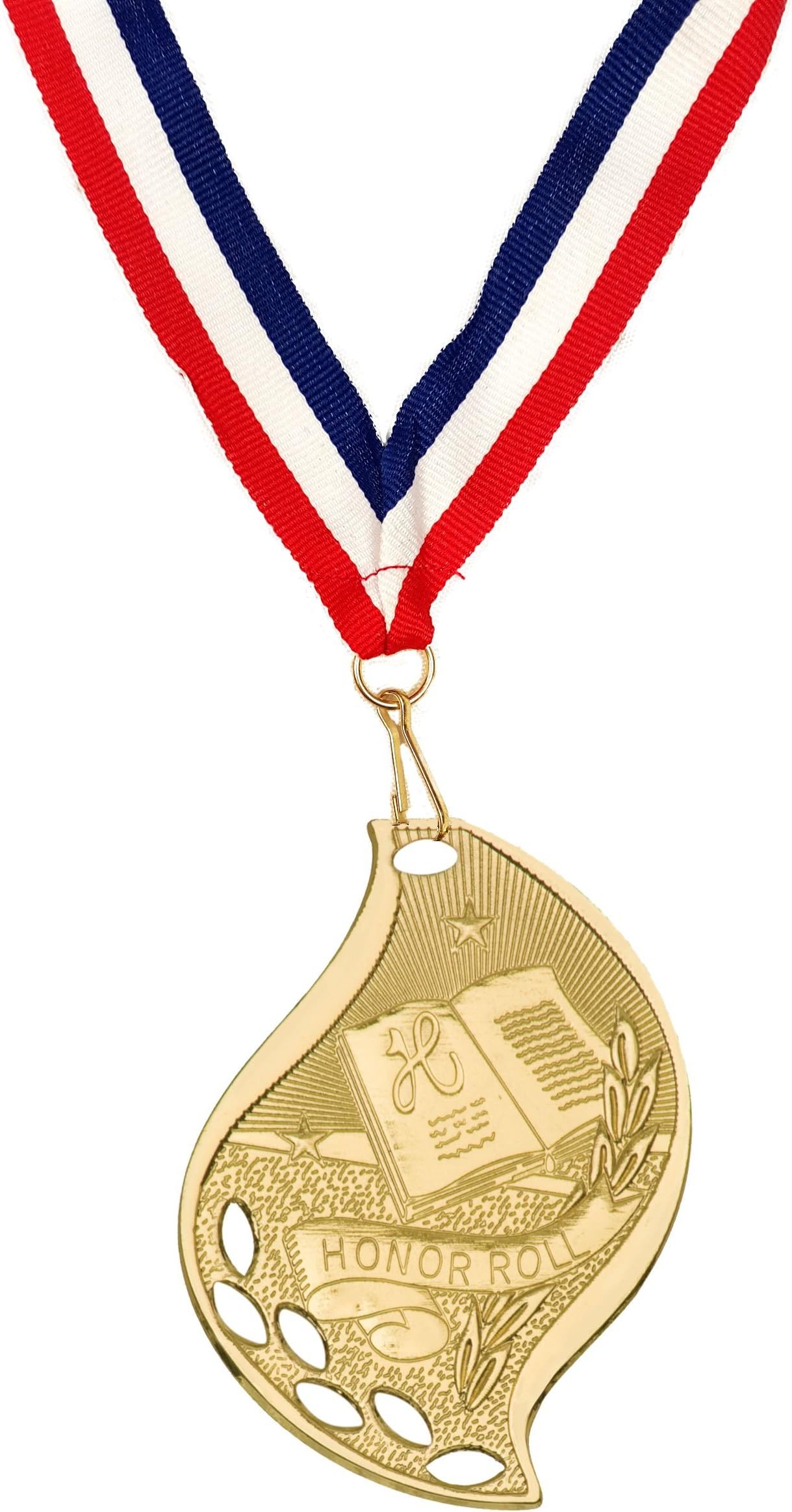 Honor Roll Medal, Lot of 10, Click to Customize! Free Engraving. Medallion with Neck Ribbon