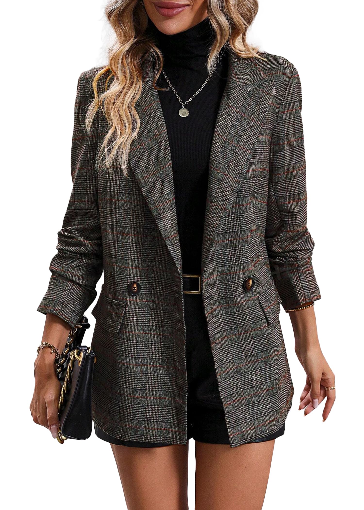 Mina Self Houndstooth Blazer
