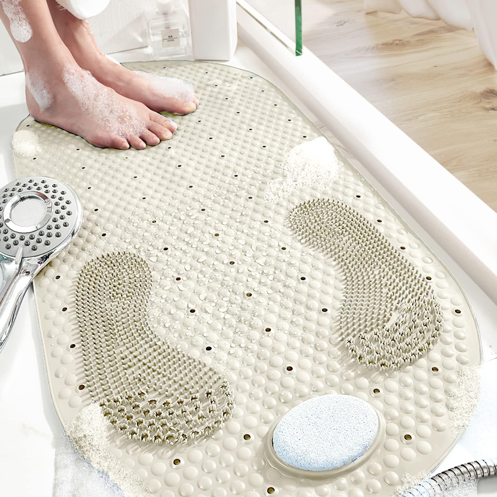 Yolife Shower mat Non Slip Bath Mat,40X80 CM Shower Foot Scrubber Mat