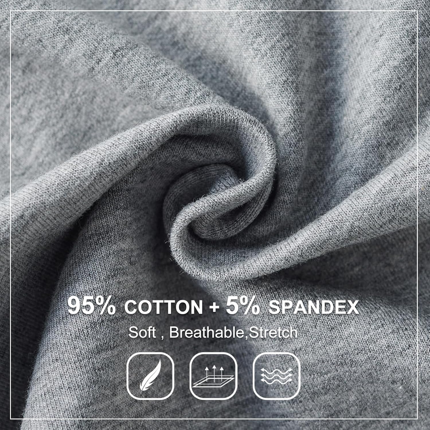 AMY COULEE Mens Cotton Gym Shorts Bodybuilding Lifting Lounge Split Shorts Lightweight Sleep Bottoms - Image 4