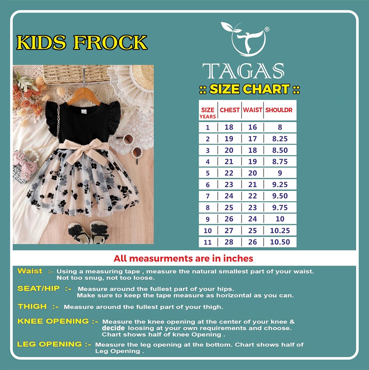 TAGAS Baby-Girl’s Net A-Line Knee-Length Dress TAGAS Baby-Girl’s Net A-Line Knee-Length Dress