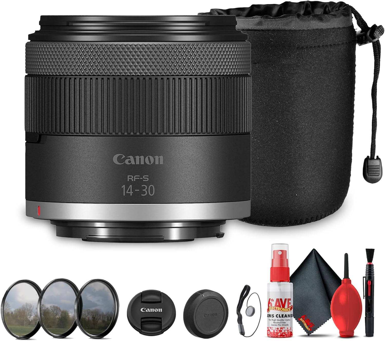Canon RF-S 14–30mm Power Zoom Lens for APS-C (6916C002)| Ultra-Wide Vlogging Lens with Built-in Stabilizer & Silent Autofocus | Includes Filter Kit, Cleaning Kit, Pouch & Cap Keeper