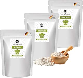 MITOBACK - Faser-Set zum Backen und Kochen 3 x 250 g - 1 x Bambusfasern, 1 x Apfelfasern & 1 x Kartoffelfasern - Nährstoffreiche Mehlalternative (Lower Carb, Keto, Vegan, Glutenfrei, Paleo)