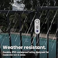 Vista 6 de TECHKO Alarma estroboscópica segura para piscina para niños, mascotas, certificación ETL UL 2017, resistente a la intemperie interior/exterior