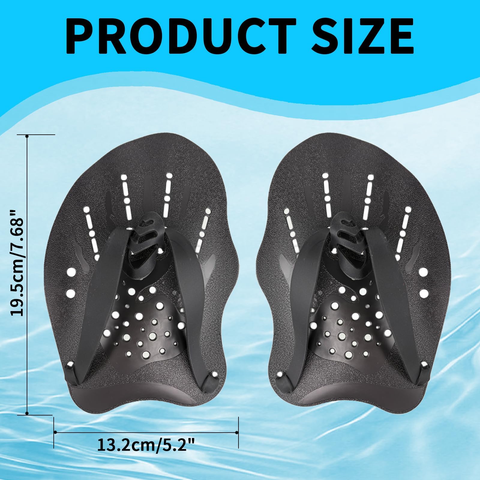 Palas Natacion Piscina Ajustable Palas de Mano para Natacion Entrenamiento Adulto Unisex