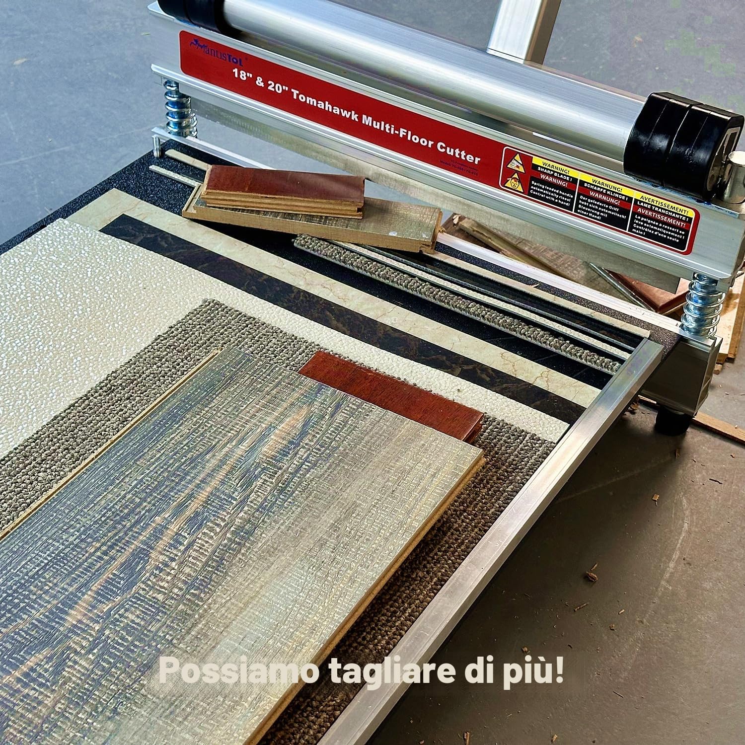 Taglierina per pavimenti in laminato e vinile Heavy Duty Pro da 45,7 cm, qualità professionale, versatile, resistente, tagli completi fino a 45,7 cm di larghezza e 17,5 mm (11/16") di spessore e