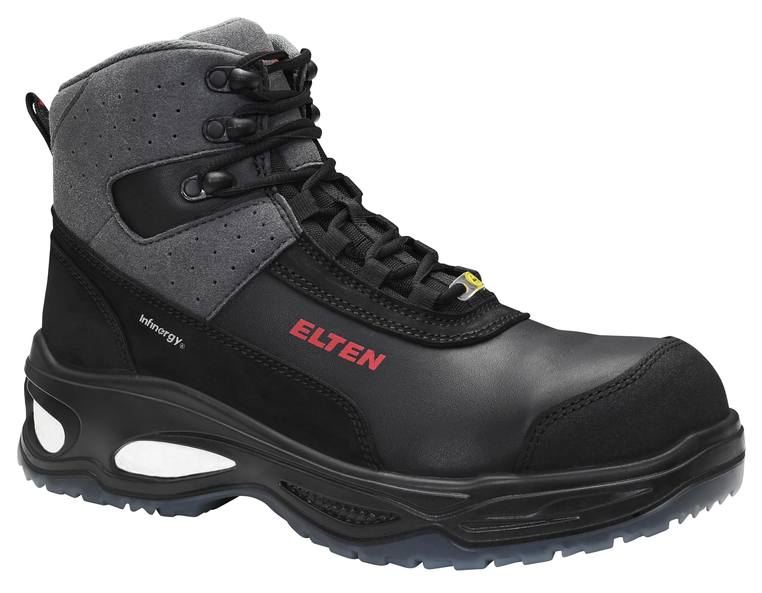 ELTEN MILES Mid ESD S3 | Sicherheitsschuhe für Damen & Herren, Kunststoffkappe, leicht, atmungsaktiv, Gr. 41