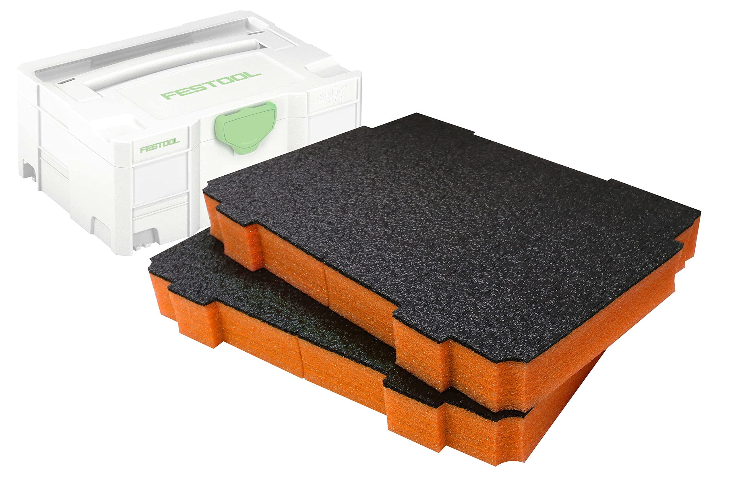 Shadow Foam T-LOC Systainer Foam Inserts [Orange 50mm Twin Pack] Perfect fit Foam Inserts for Festool, TANOS & Panasonic Systainer Modular Systems | Power Tool Storage & Toolbox Organiser