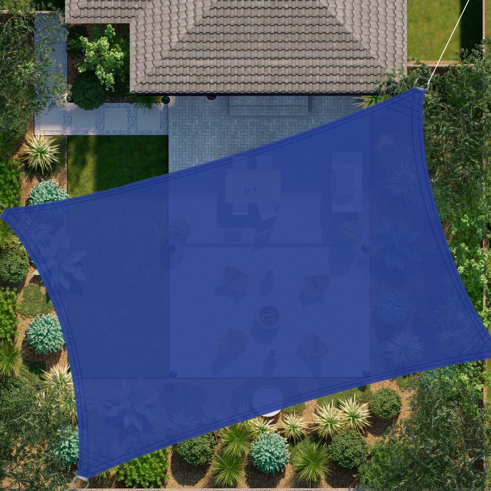 Voile d'ombrage résistant aux déchirures de 4x4m conçu pour une protection solaire durable