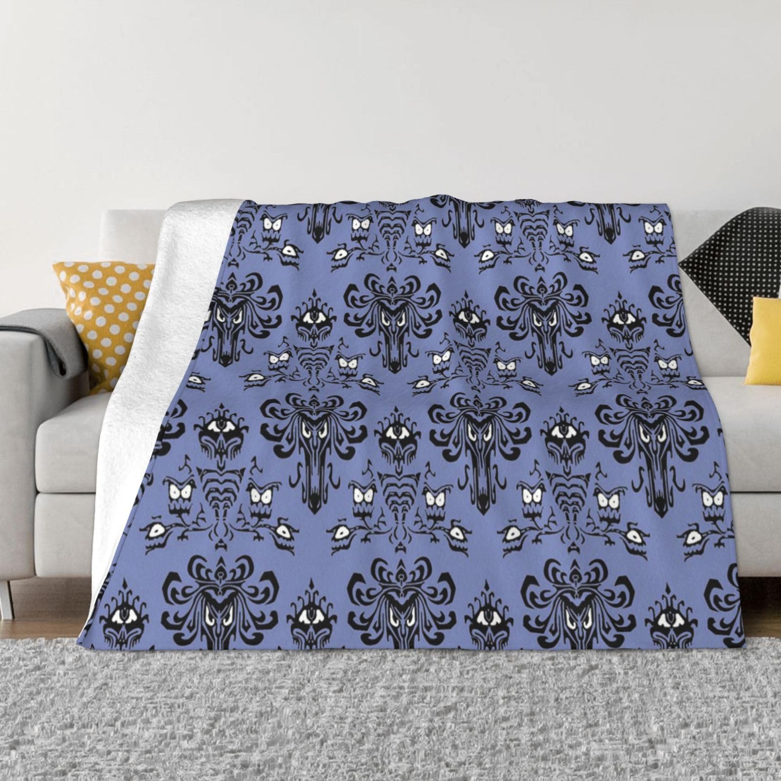 Couverture de manoir hantée en flanelle de qualité supérieure plaid léger pour canapé
