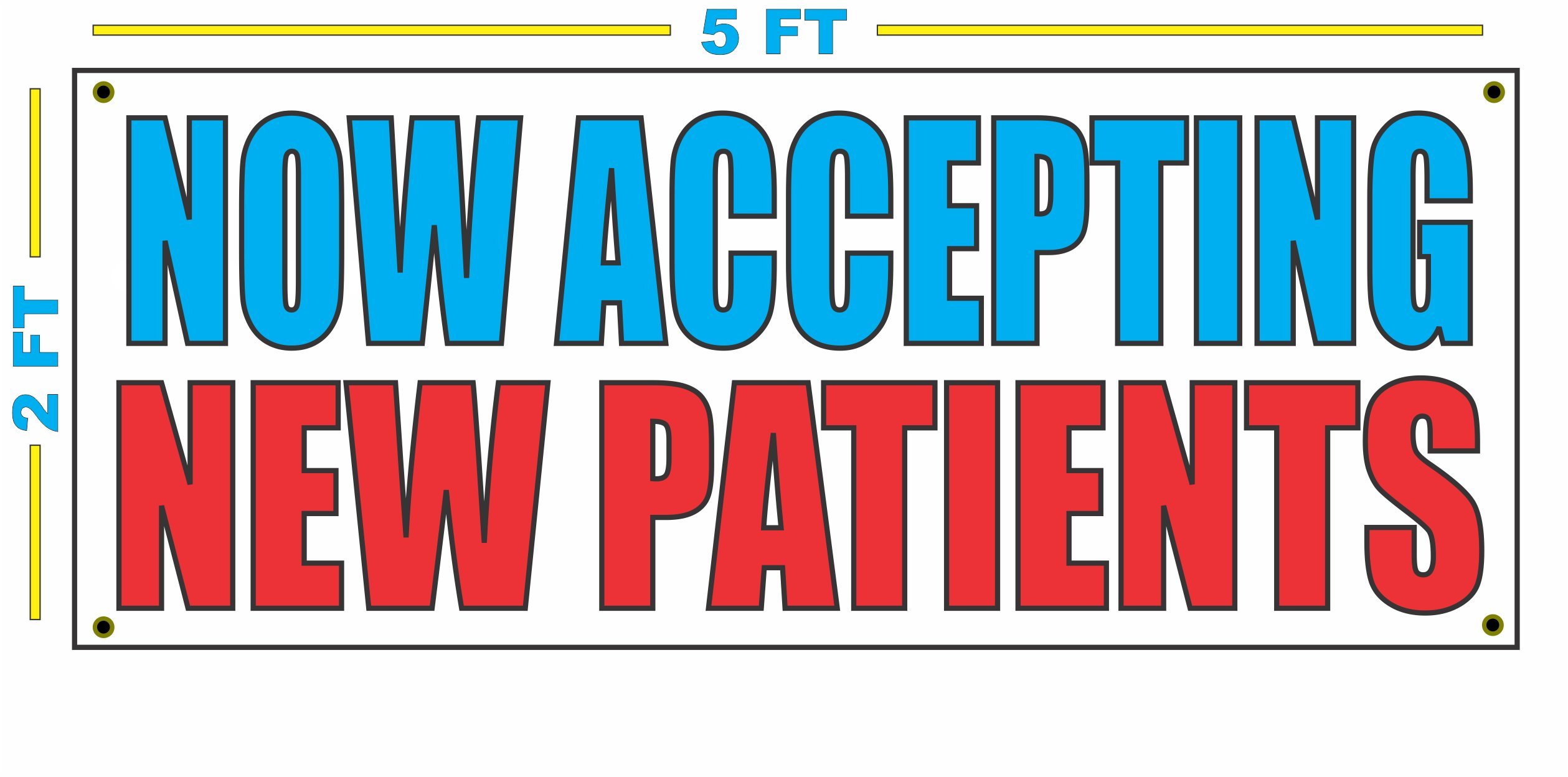 Buy Now Accepting New Patients 2x5 Banner Sign Online at desertcartUAE