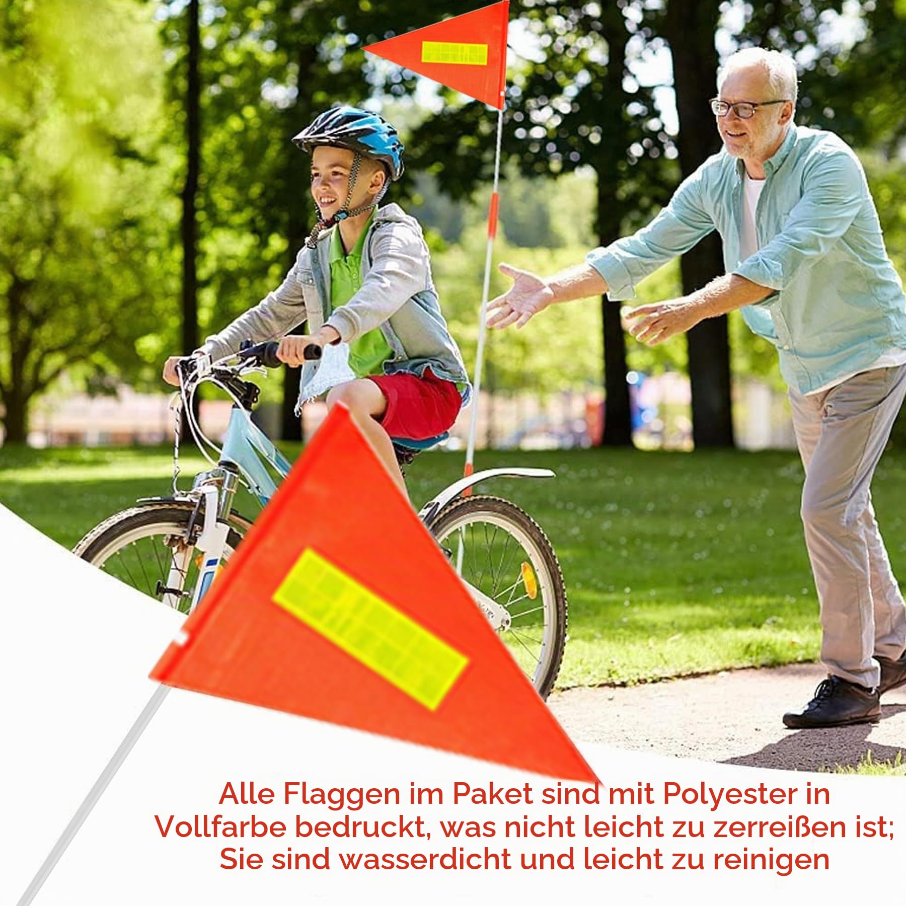 YeahBoom Fahrrad Wimpel,180cm Sicherheitswimpel,Fahrradfahne,Fahrradwimpel Verstellbare,Kinderfahrrad Wimpel,Kinderfahrrad 