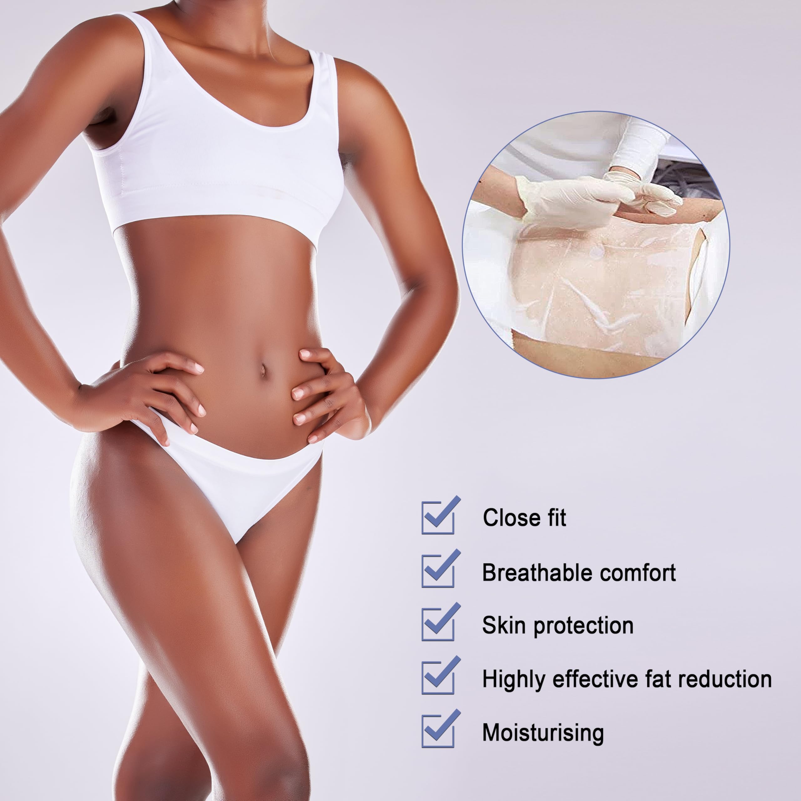 Elitzia Lot de 20 membranes antigel pour machine de congélation des graisses - Protège la peau - Professionnel - Cryolipolyse - Anti-gel - Grande taille - Sûr et confortable - ETB34 (34 x 42 cm)