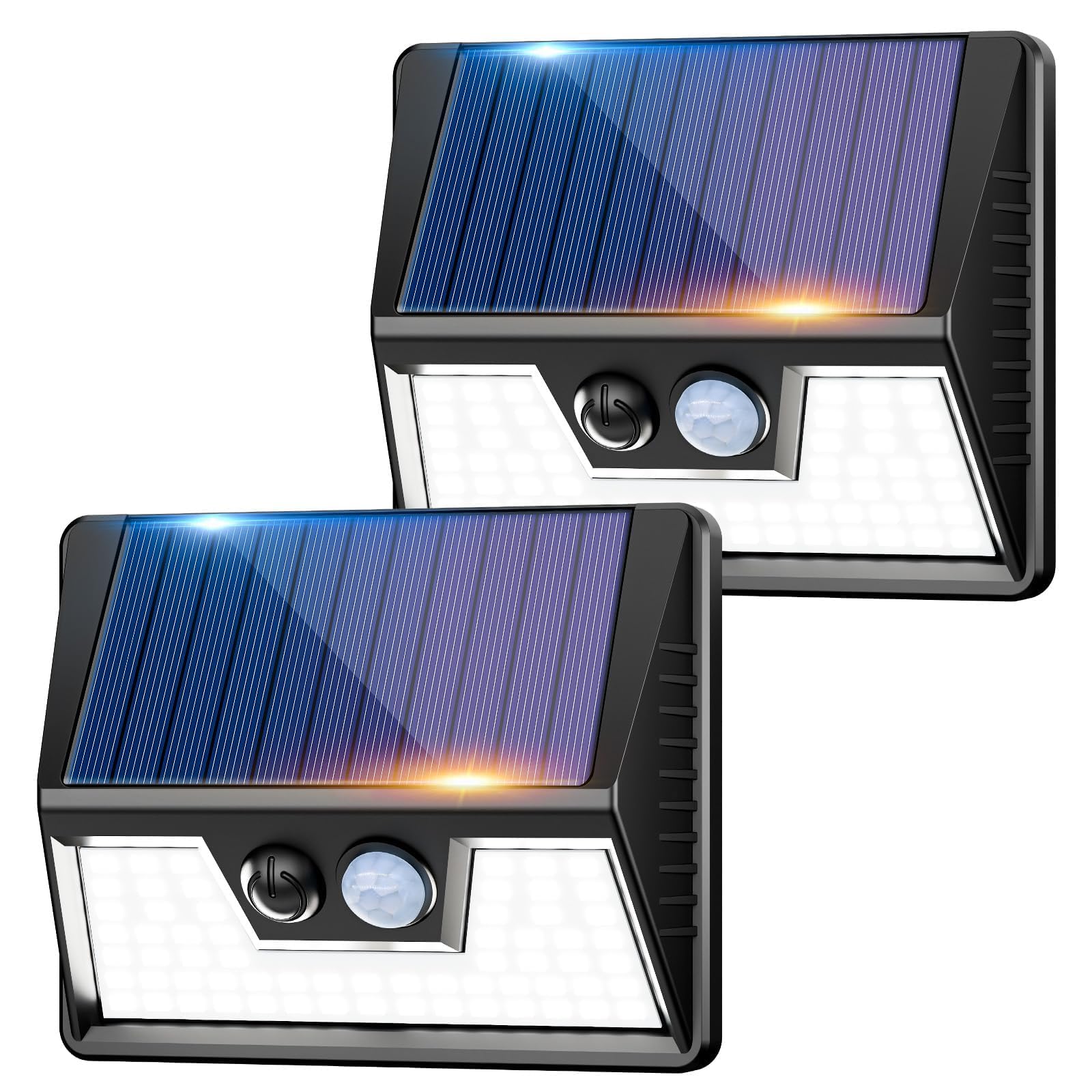 vighep Solar Lights Outdoor Garden, Led Motion Sensor Security Lights IP65 Waterproof, 3 Lighting Modes