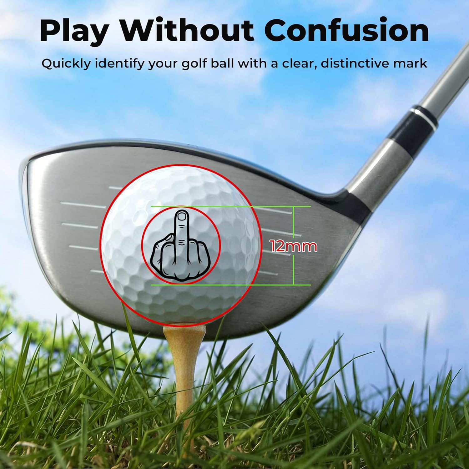 AddAcc Golf Ball Stamp, Self-Inking Marker, Golf Ball Marker, Golf Accessories for Men Golf Stuff Golf Gifts for Men Dad Golfer Golf Gadgets