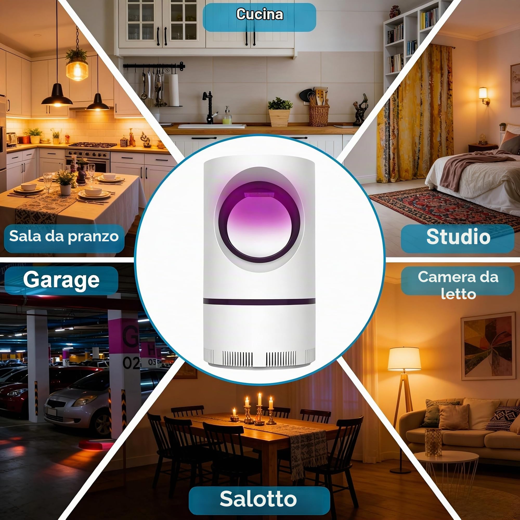 Professionale Lampada Antizanzare Elettrica, Atossica UV Anti Mosche, Trappola Zanzare, 2026 Zanzariera Elettrica da Interno per Casa Giardino Interno Cucina Soggiorno, Insetti Zanzare, Mosca,Falene