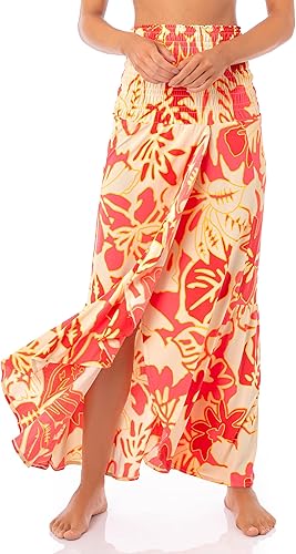 Maaji Abstract Garden Femina Long Skirt Orange
