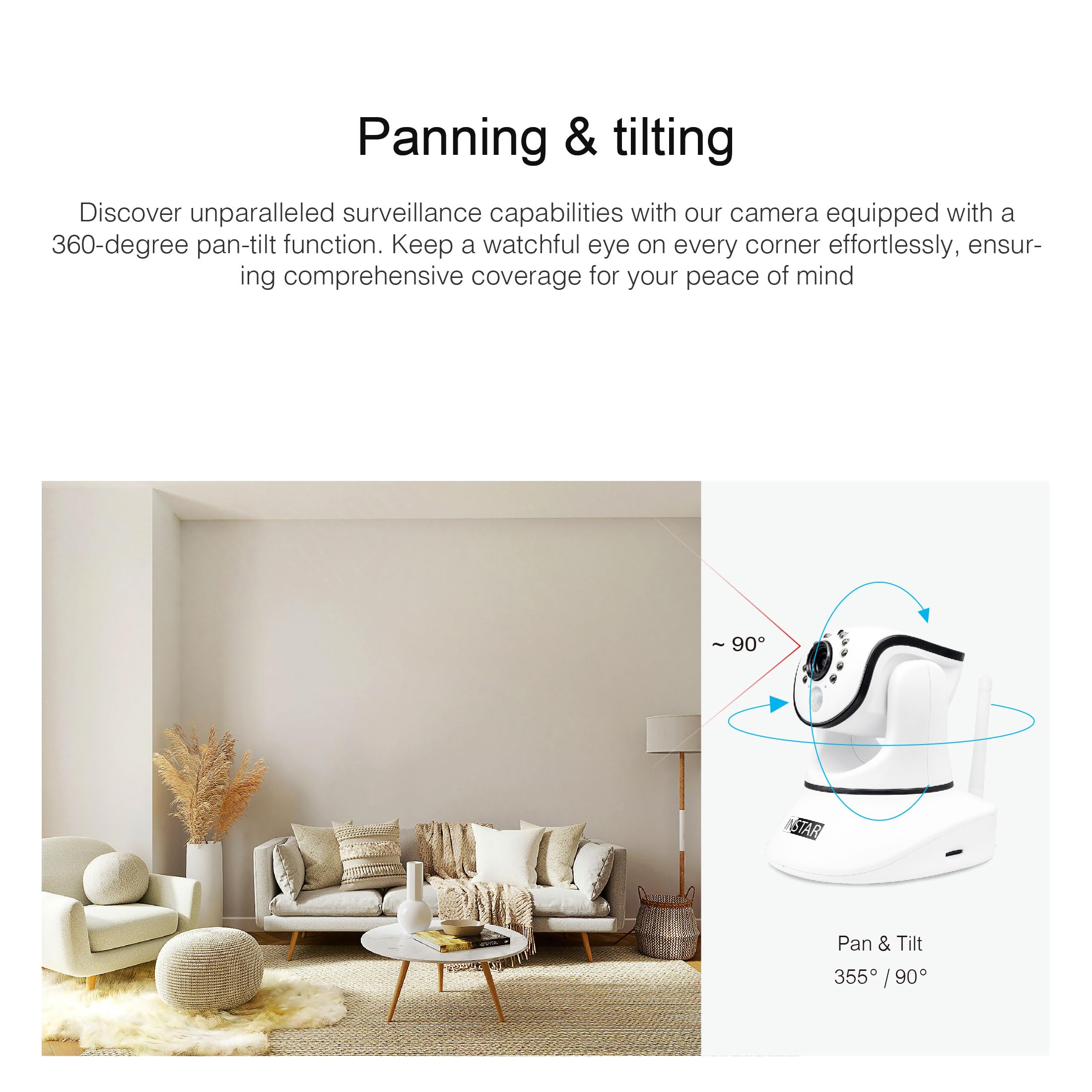 INSTAR IN-8415 2K+ weiß - LAN/PoE/WLAN Überwachungskamera mit KI (AI) - steuerbare IP Kamera - WPA3-2,4 und 5Ghz WiFi - Verwendung im Innenbereich - PIR - PTZ - HomeKit - MQTT