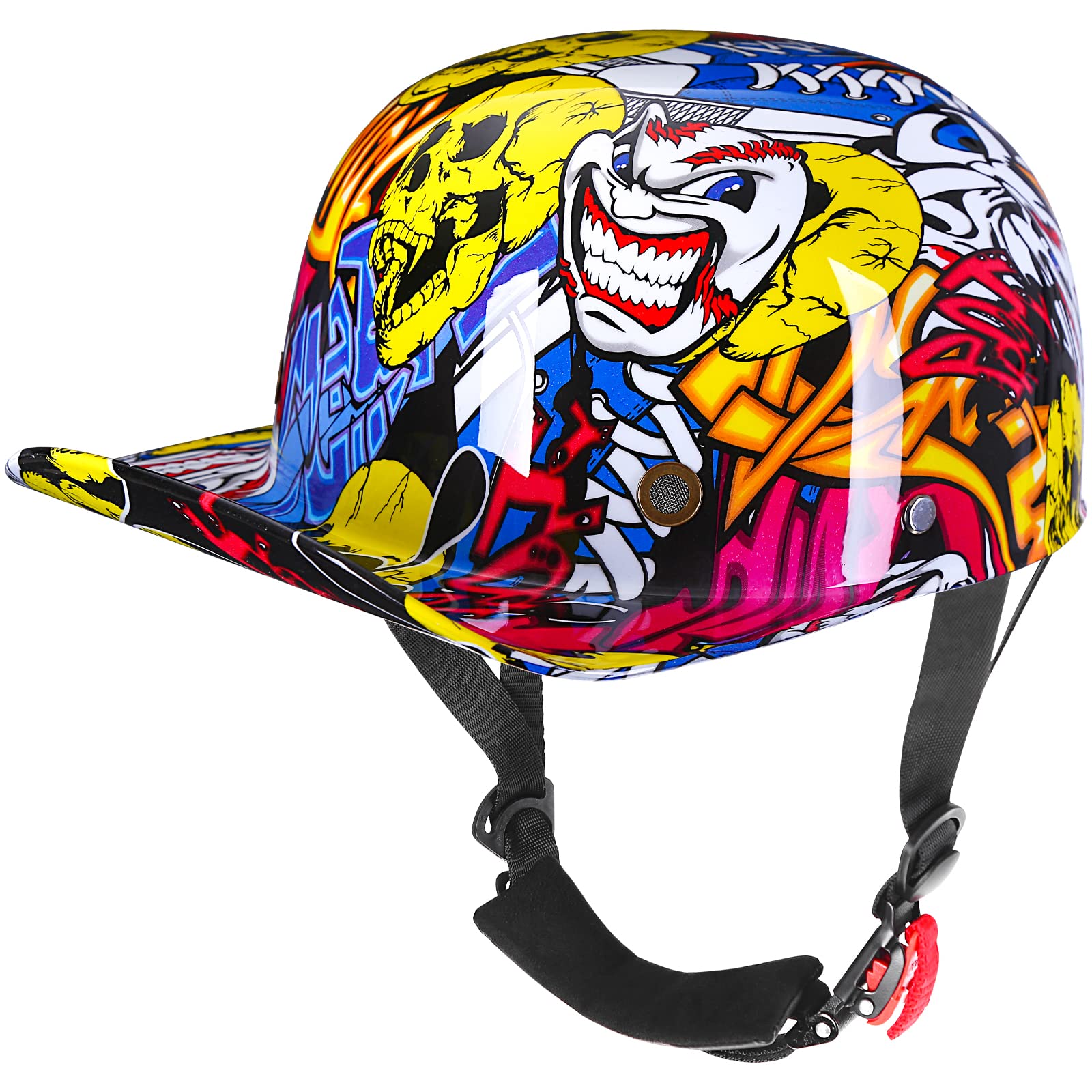 Baseball Style Cap Retro Motorcycle Helmet Unisex-Adult - DOT Approved