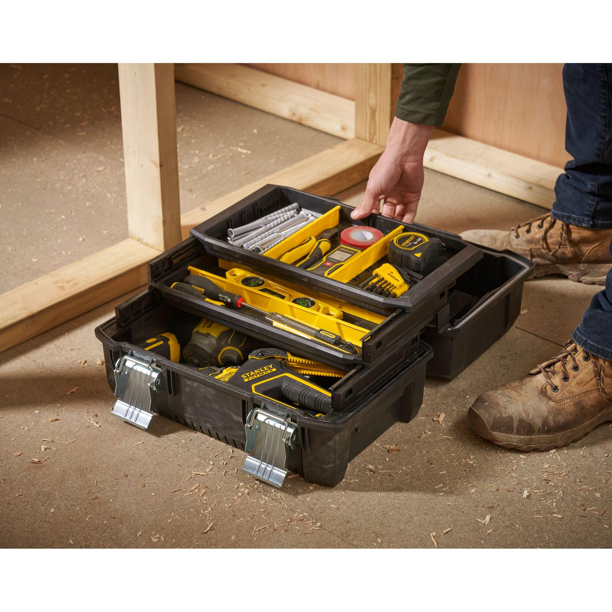 Stanley FMST1-71219 Fat Max Cassetta Porta Utensili, 18", Nero