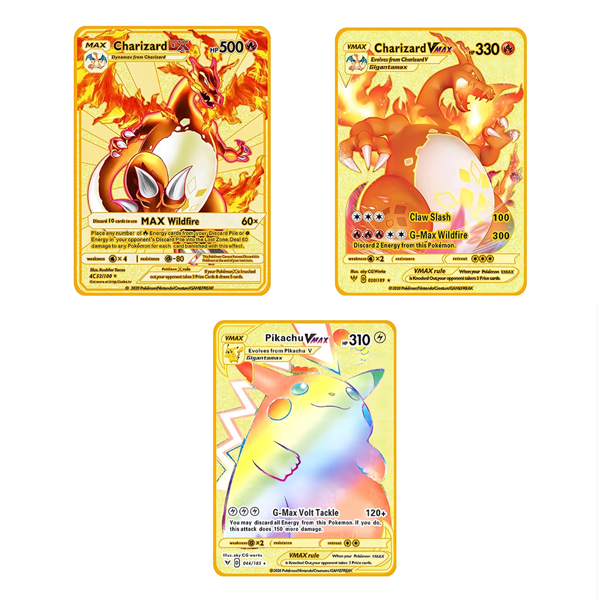 Buy Charizard Vmax Metal GoldPlated Card,Charizard DX GX,GoldPlated