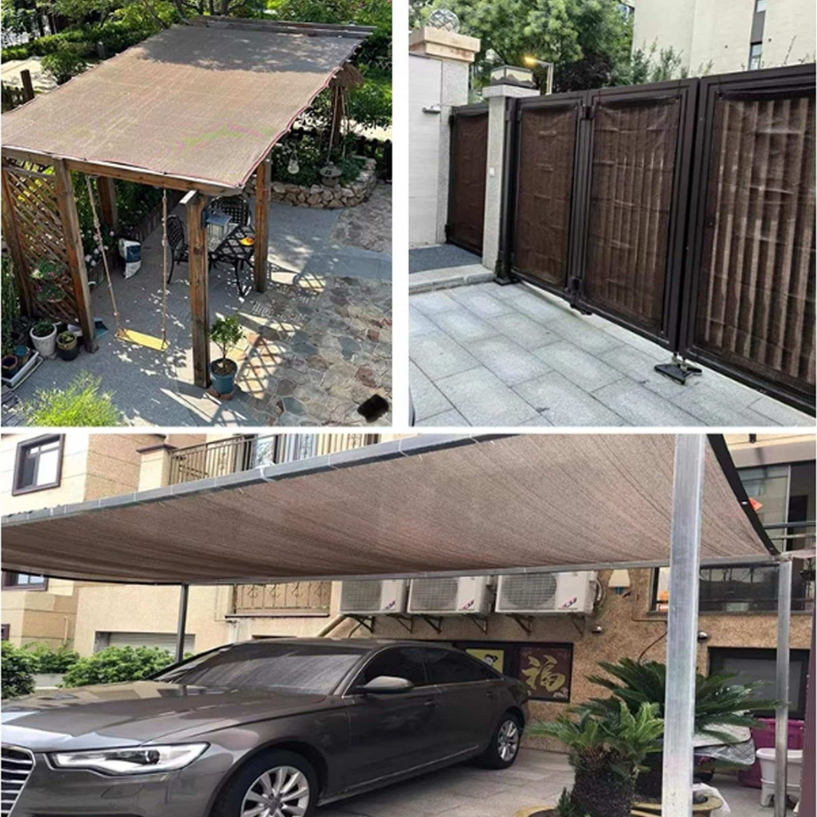 Malla de Sombreo Red de Sombra Malla Sombreadora Exterior con Ojales 3x4m Café 85% Tasa de sombreado para Patio Plantas Pérgola Terraza Balcon Jardin ocultacion