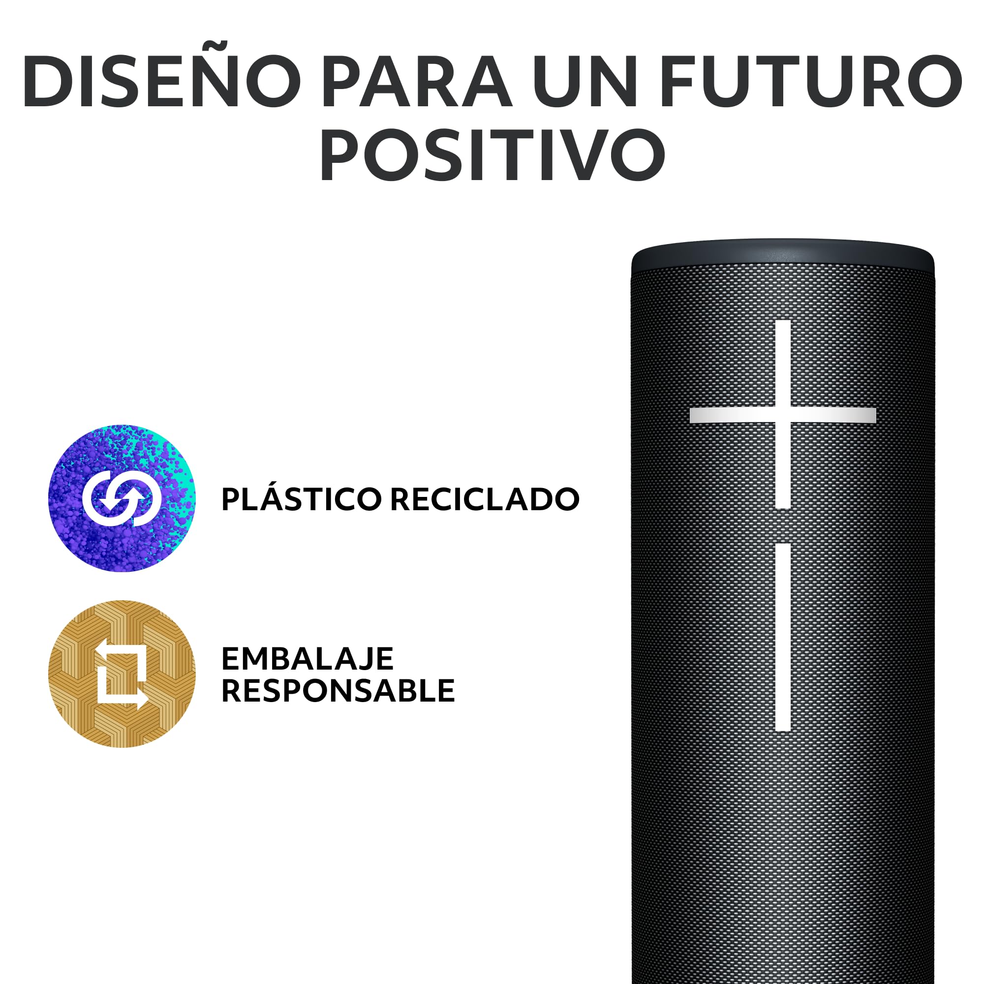 Ultimate Ears Megaboom 4 Altavoz Bluetooth portátil Impermeable con Potente Sonido de 360 Grados y Graves atronadores, Altavoz Flotante con 20 Horas de batería y Radio de 45 m - Negro