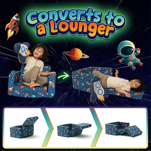Miniatura 4 de nimboo Sofá para niños pequeños, sofá para bebés, sofá plegable para niños, sofás plegables para niños, sofá cama para niños, sofá cama para niños,