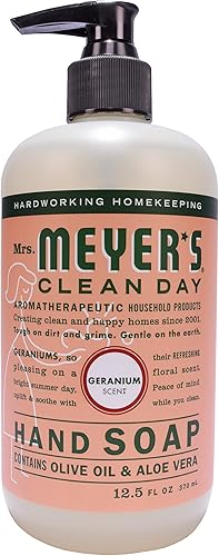 Mrs. Meyer's Clean Day - Jabón líquido para manos, manzana, botella de 12.5 onzas líquidas