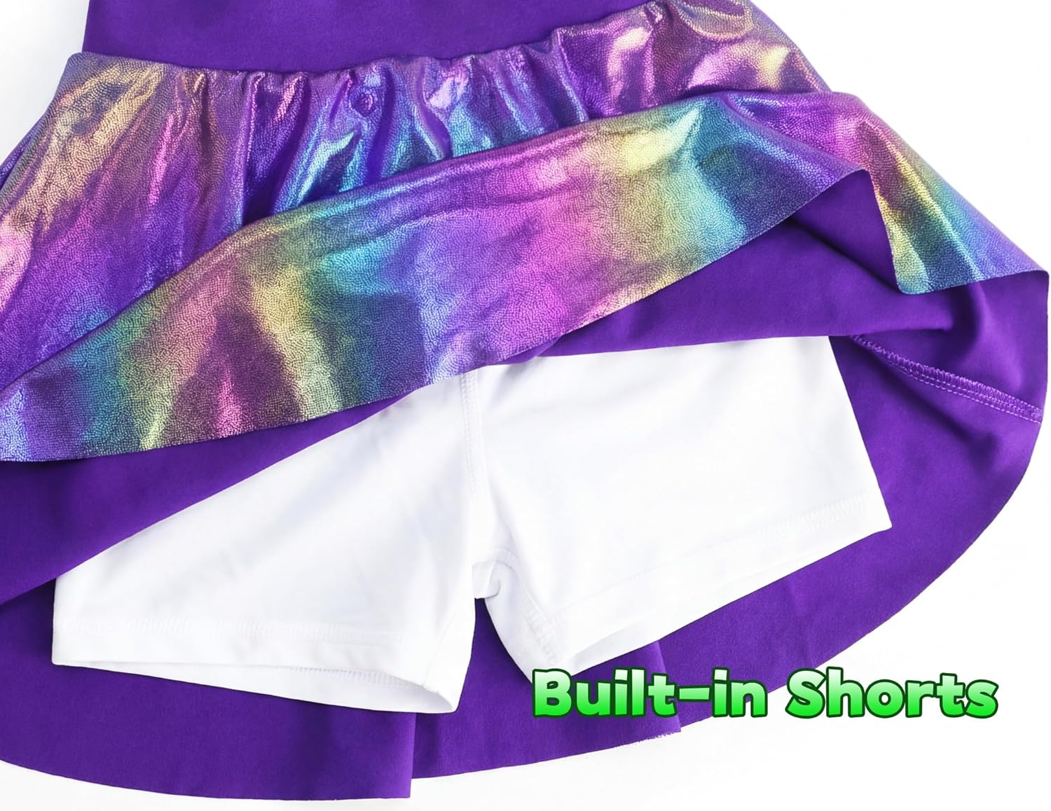 Gnainach Girls Skorts High Waist Athletic Skirts with Shorts Stretchy Activewear for Teens Kids Performance Tennis - Image 4