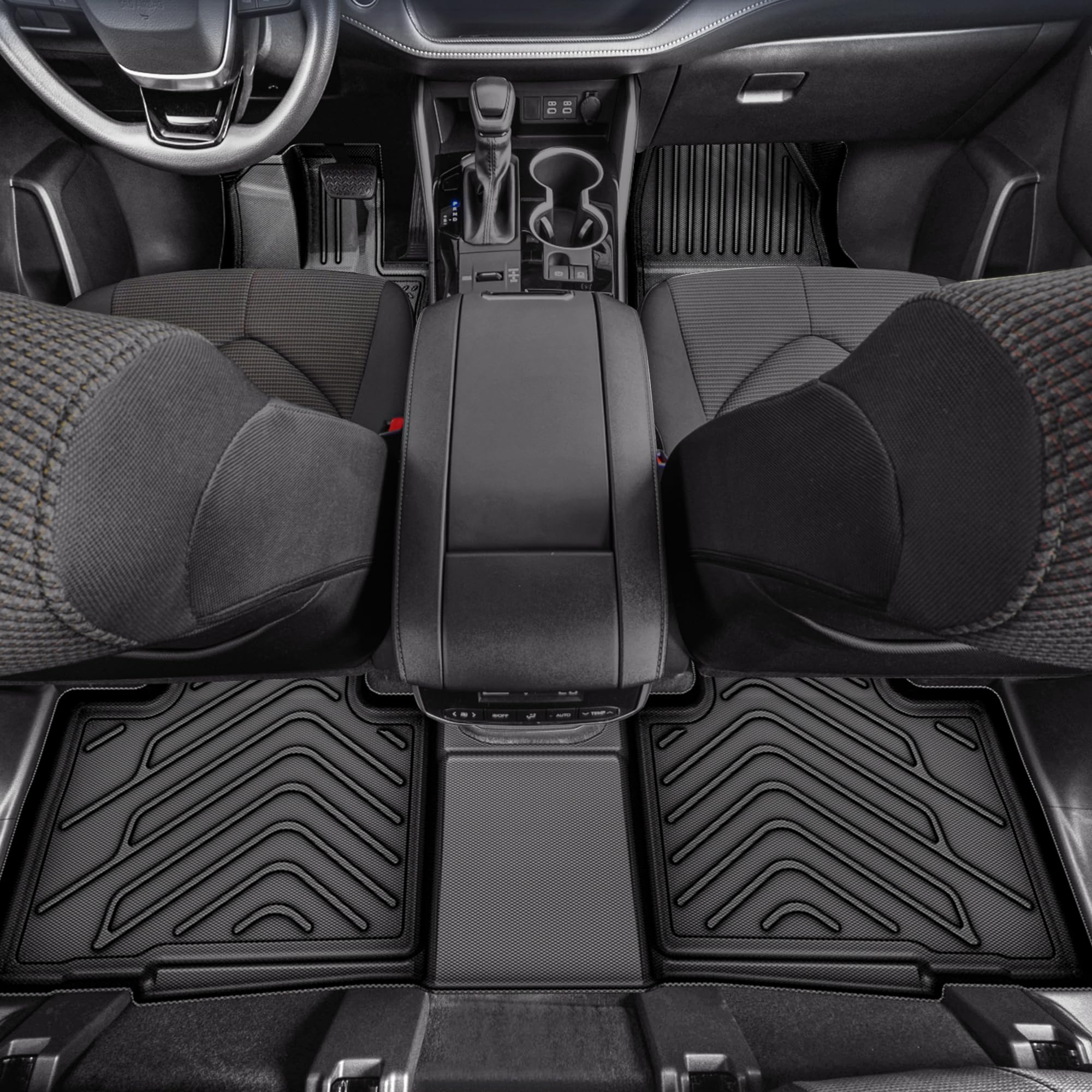 Aroppca Tappetini In TPE Per Jeep Grand Cherokee 2022-2025 (5 Posti, 4xe Incluso) – Set Completo Con Fodere Per Pavimento E Bagagliaio - 4