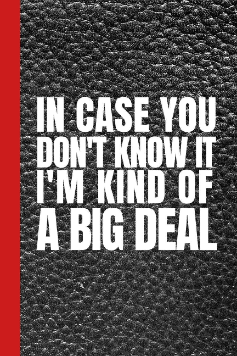 In Case You Don't Know It I'm Kind Of A Big Deal: Great Gag Gift Office Notebook Journal For Coworkers - 6 x 9 Blank Lined Notebook With Funny Sarcastic Saying On The Cover