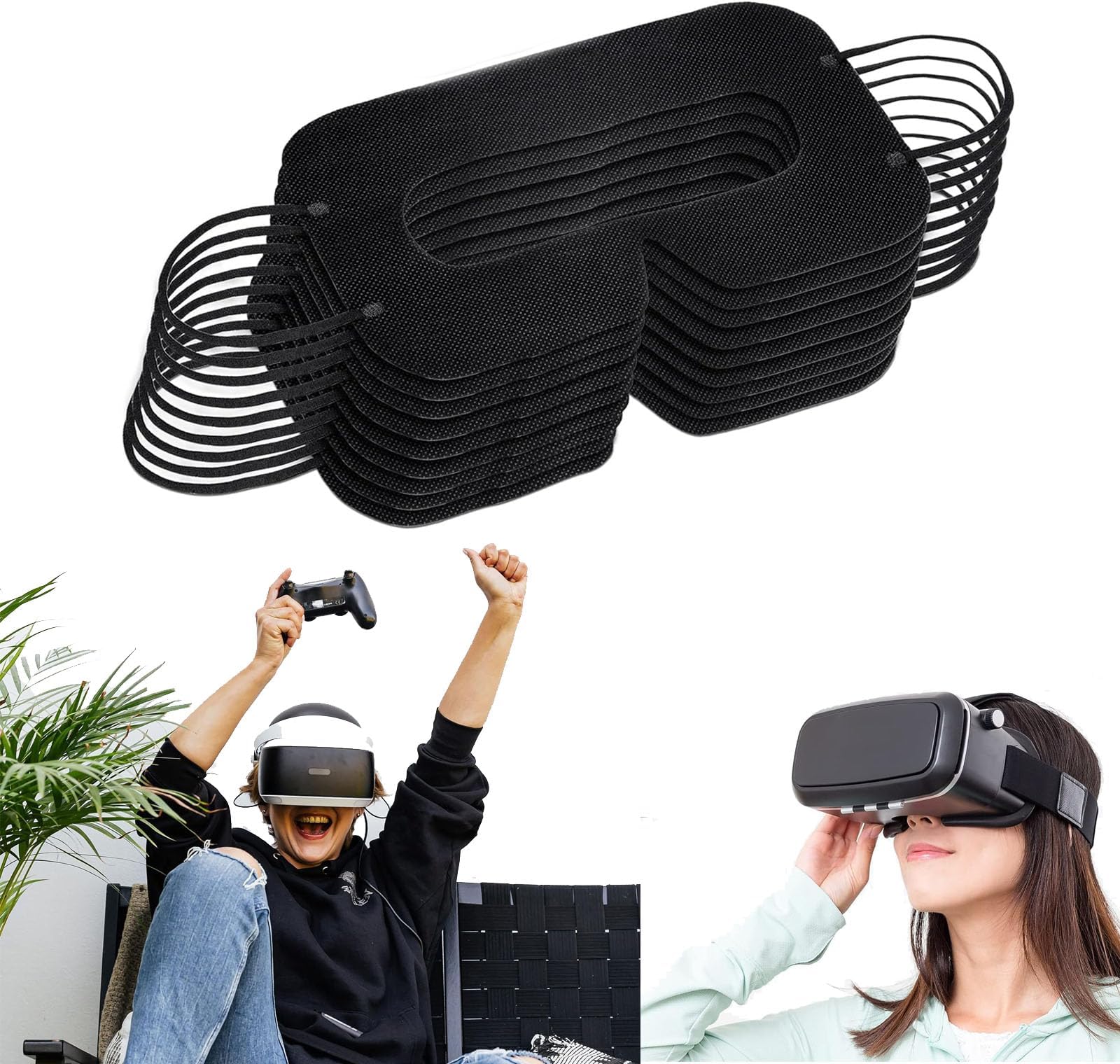 Azonee Disposable VR Eye Mask, 50 Pcs for Oculus Quest 2 Skin-Friendly, Breathable, Soft, Comfortable, and Hygienic VR Universal Mask, Hygienic Face Guards for Active Gaming ﻿