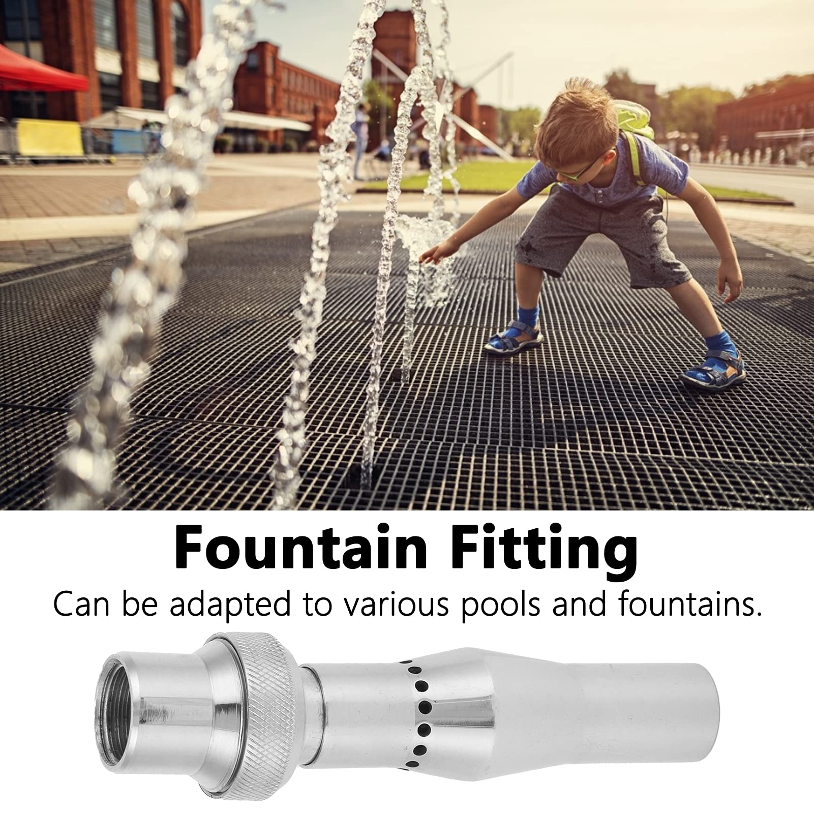 QANYEGN Fotain Nozzles, Fem Thread Bubbling Foam Water Display Fotain Spray, Suitable for Garden Pond Sprinkler(6 Points)