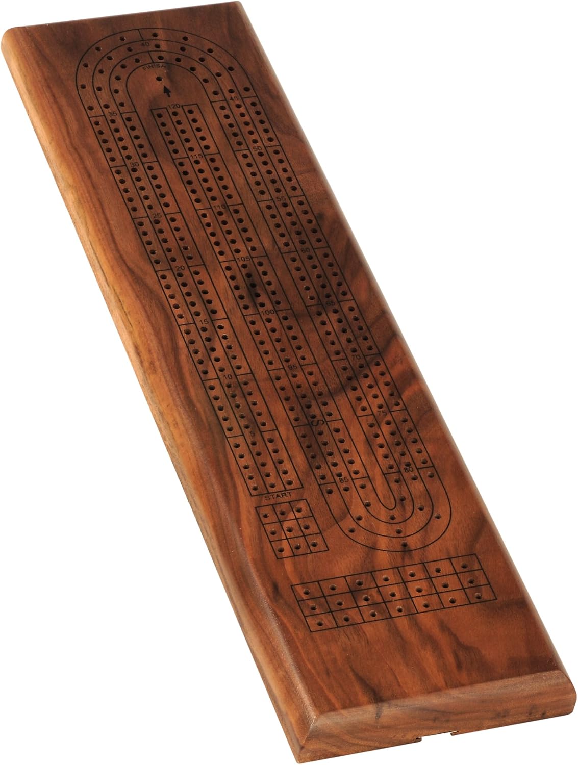 WE Games Deluxe 3 Track Continuous Cribbage Set with Easy Grip Pegs, Cards & Canvas Bag