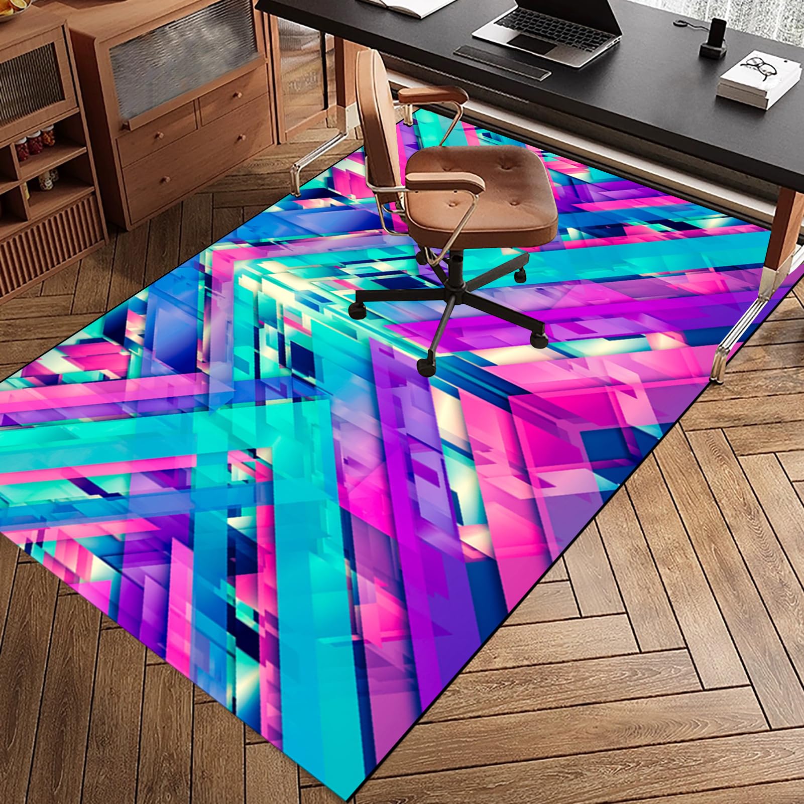 Protector Suelo Silla Ruedas Gaming Alfombra Silla Escritorio Antideslizante Alfombra Oficina para Silla con Ruedas Alfombra Protectora Suelo Silla Gaming para Suelo Duro 140 x 180 cm