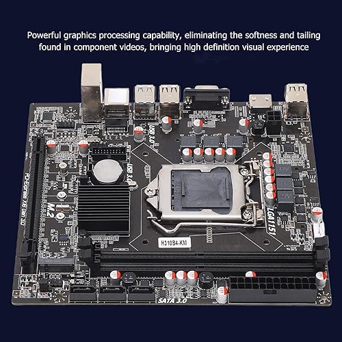 Miniatura 6 de Placa base LGA 1151, H310B Micro ATX placa base para computadora de escritorio, compatible con LGA 1151 6 7 8 9Gen, disco duro M.2, DDR4, SATA3.0,