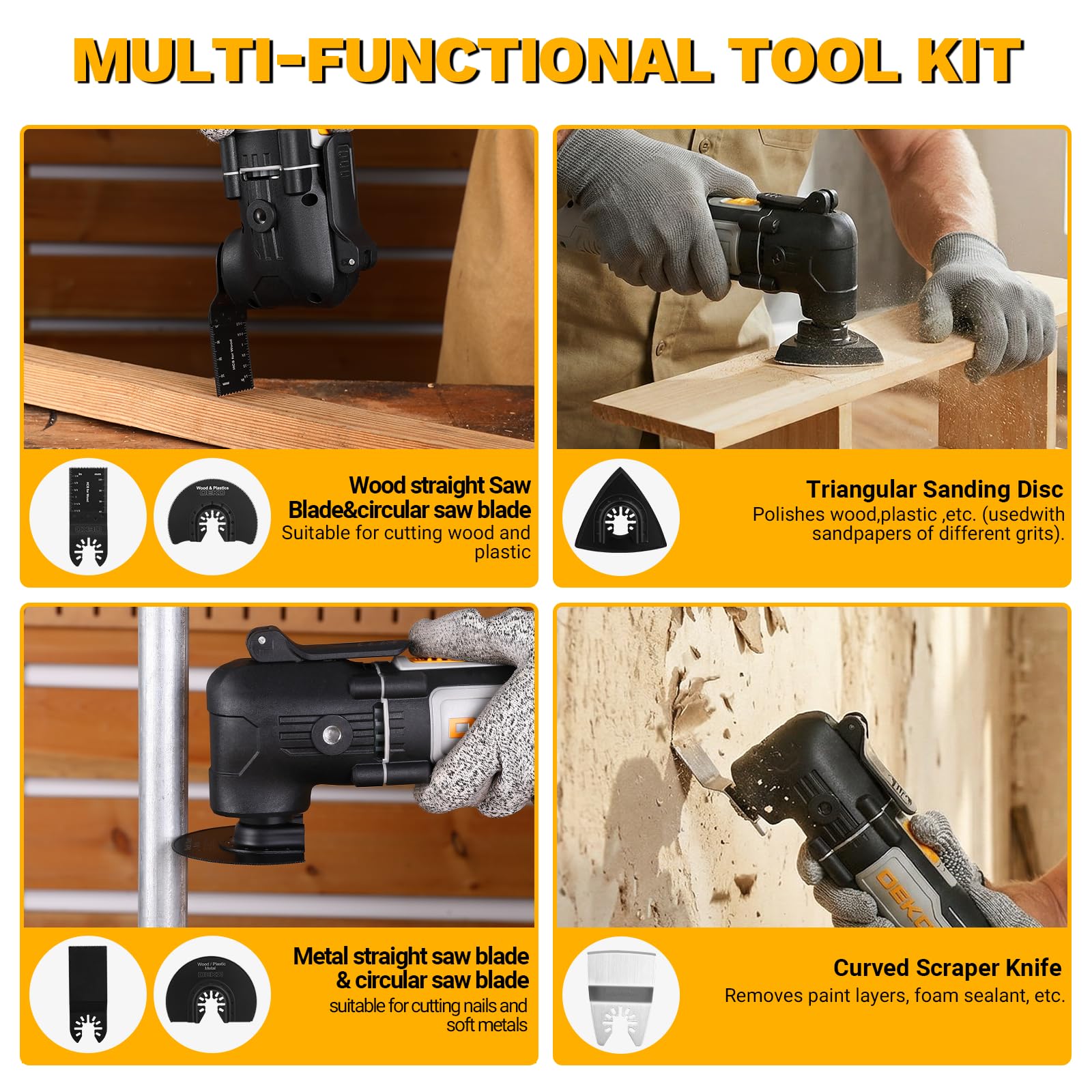 DEKOPRO Oscillating Tool - 22-Piece Kit -7