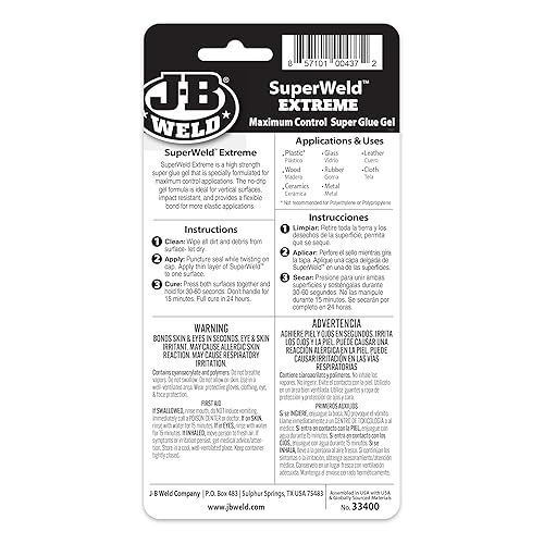 Miniatura 2 de J-B Weld SuperWeld Extreme Superpegamento - 15 g