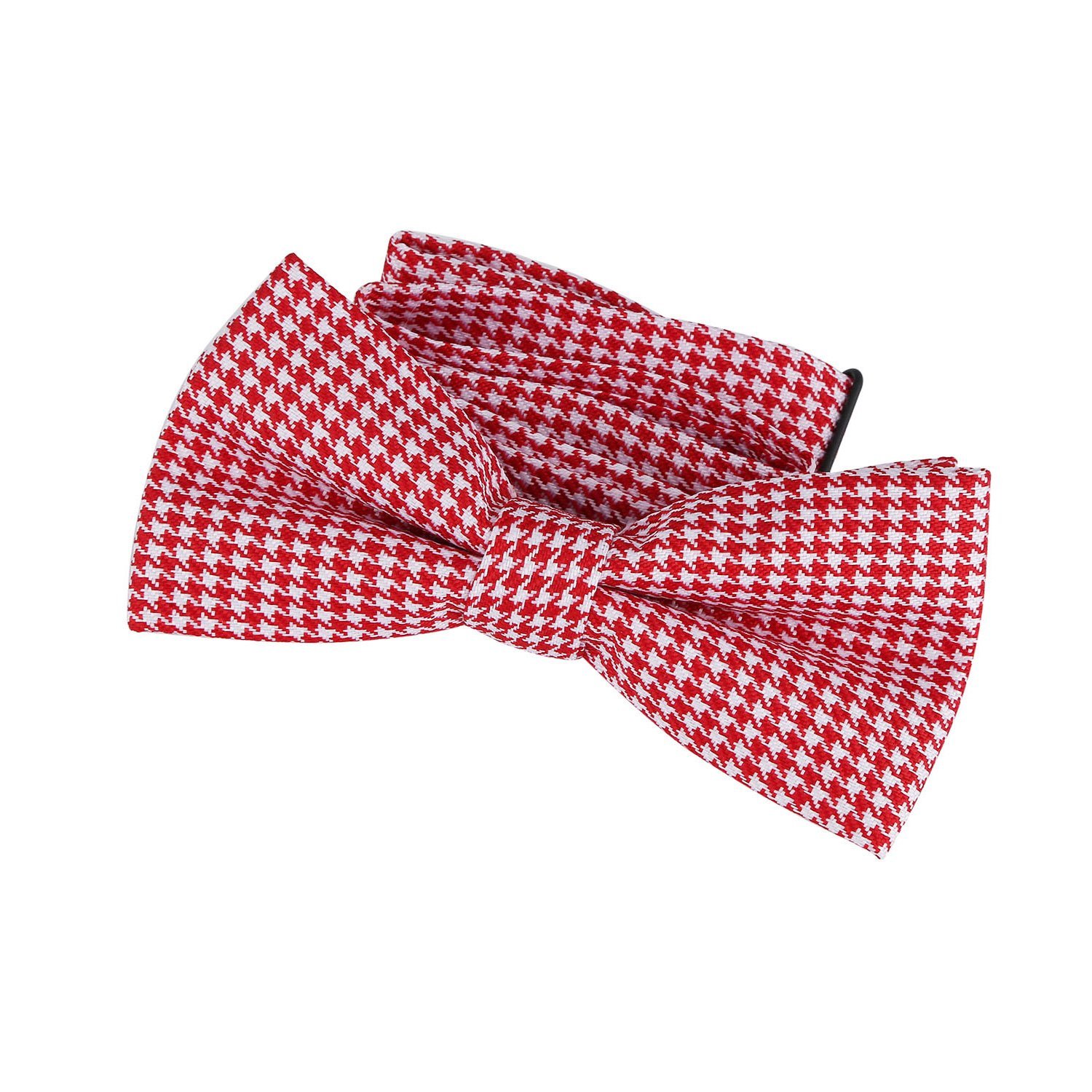 DonDon mens plaid bow tie pre-tied handmade and adjustable checkered chequered
