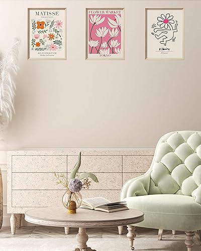 Miniatura 7 de UPWOIGH Arte de pared enmarcado, lienzo abstracto de Henri Matisse de 12 x 16 pulgadas, marco de madera de 12 x 16 pulgadas, decoración de pared de