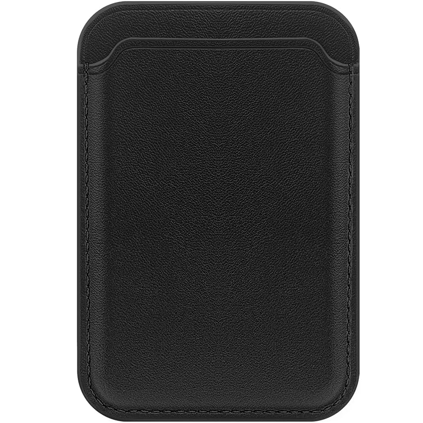 FIDWALL Magsafe Wallet Portafoglio Tessuti in Pelle per iPhone 16/15/14/13/12 Max/Pro/Plus/mini,con Anello in Ferro per all Phone Case,RFID Card Holder con Magsafe Magnete (Nero)