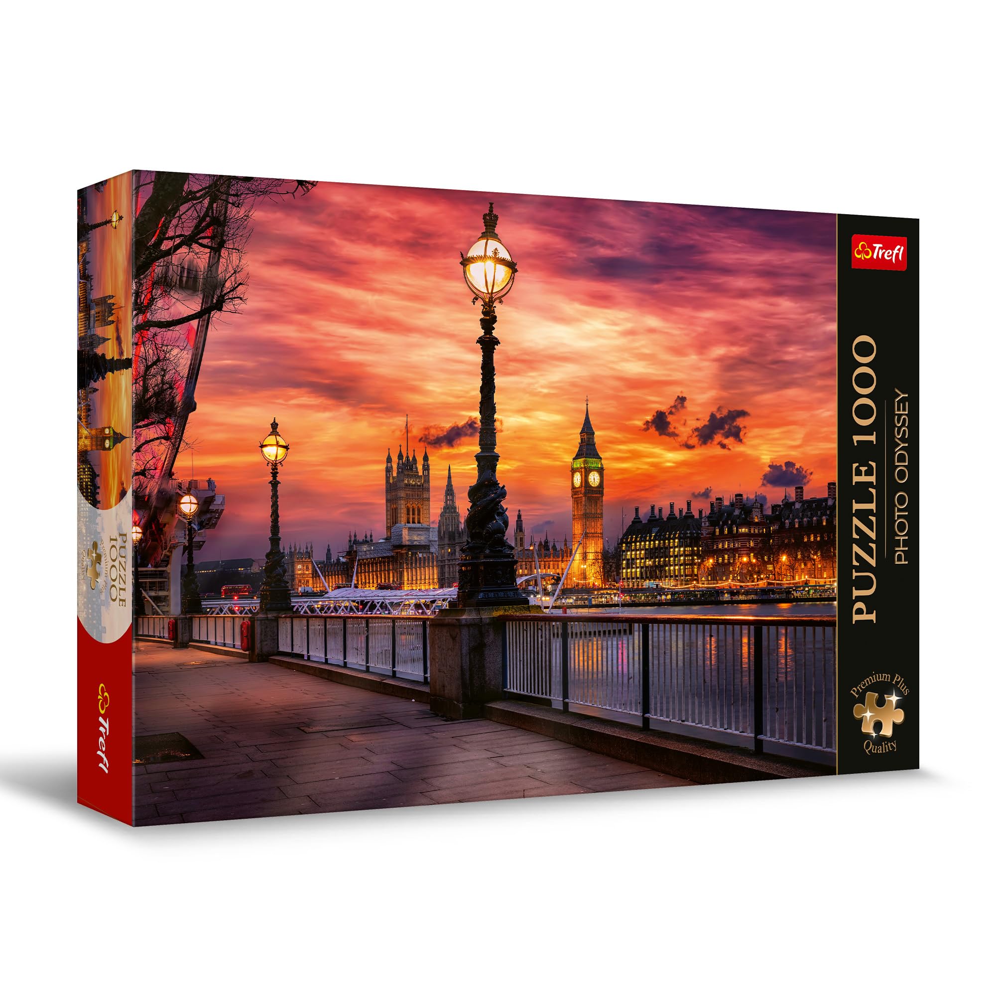 Trefl Big Ben, London 1000 Jigsaw Puzzle Premium Plus Photo Odyssey 27"x19" Unique Photographic Series, Perfect Matching of Elements, for Adults and Children from 12 Years Old