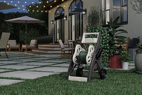 Miniatura 3 de InTche Carrito de carrete de manguera Hosemobile de 175 pies, gris