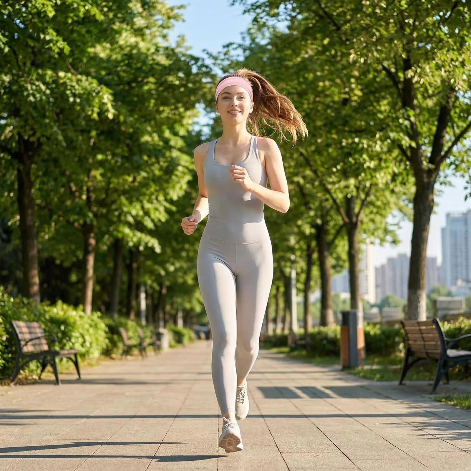 8 Piezas Cinta Pelo Mujer, Diadema Niña, Banda Elástica De Absorción De Sudor, Adecuado para Yoga, Carrera, Fitness, Decoración Diaria — view 5
