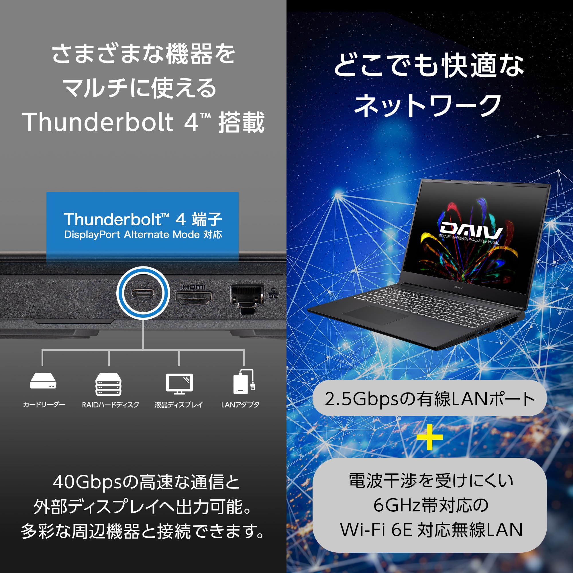 【総額約70万円】DAIV N6-I9G90BK-B｜RTX4090搭載 DAIV N6-I9G90BK-B │パソコン(PC)通販のマウスコンピューター