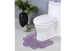 Home Weavers Allure Collection Purple Toilet Rug, 20" x 20"