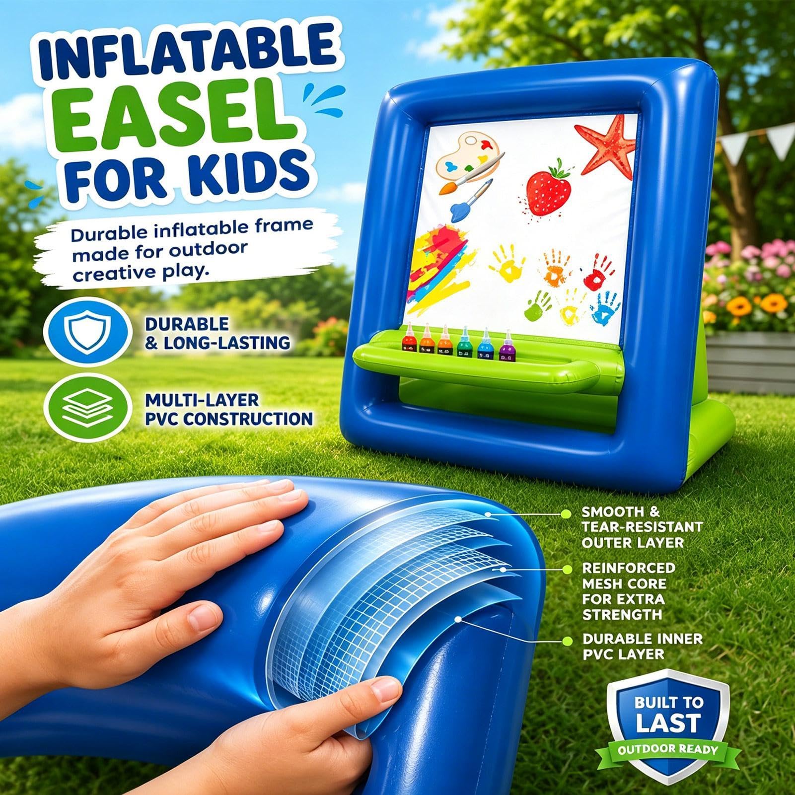 Aufblasbare für Kinder Kreatives Ausmalen, waschbares aufblasbares PVC | Zeichnen Malen Kunst Für Innen- und Außenbereich, Garten, , Park, Wiese, Camping, Reisen