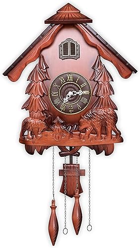 Kendal Reloj de cuco reloj de pared vintage reloj de cuco de madera hecho a mano MX317